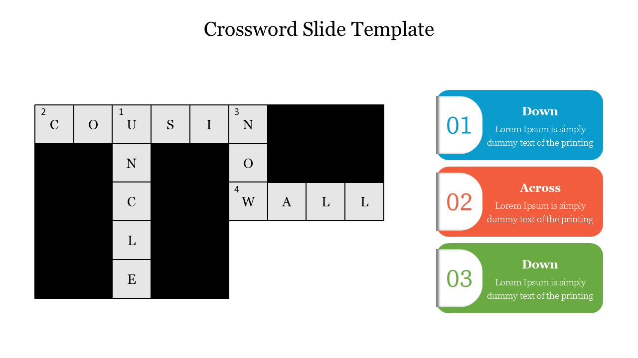 Crossword Slide Template